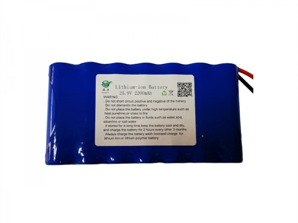 25.9V 2200mAh 18650 cylindrical lithium battery