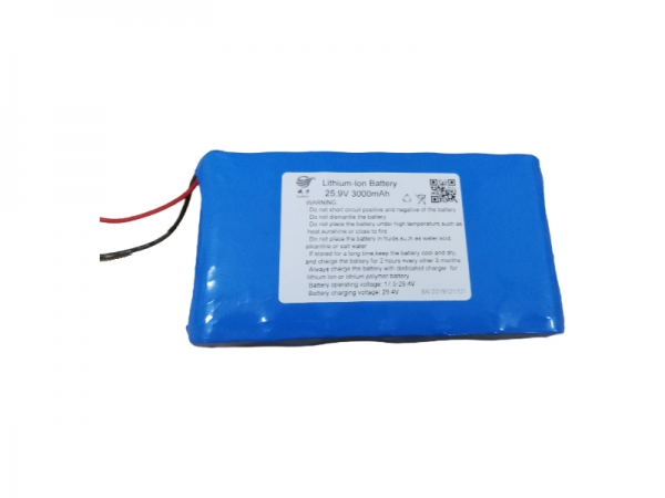25.9V 3000mAh 18650 cylindrical lithium battery