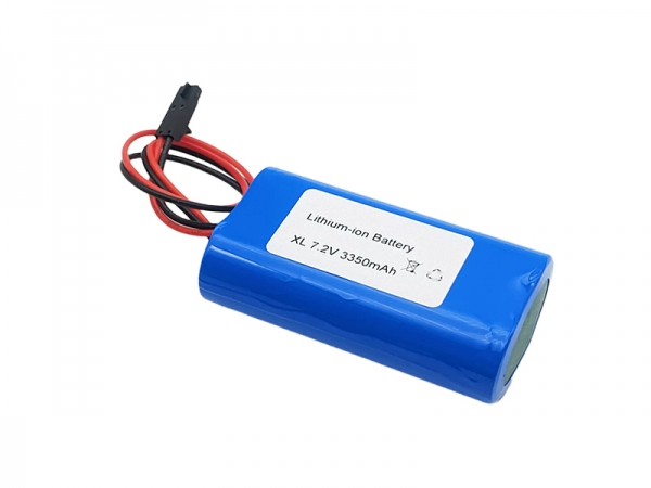 7.2V 3350mAh 圆柱锂电池|18650 锂电池 | 玄色2pin